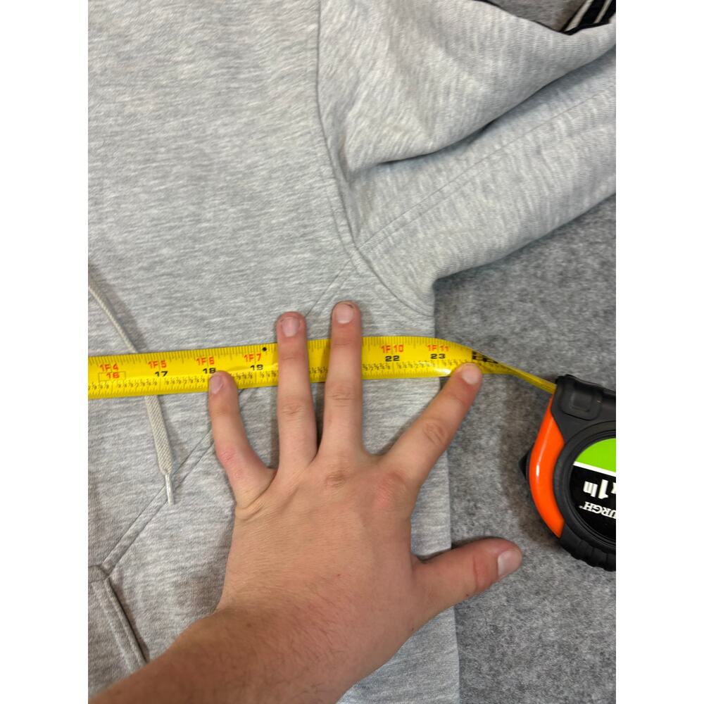 Adidas Hoodie Mens Medium Gray Pullover Sweatshirt Sports Performance Athleisure - Picture 2 of 4